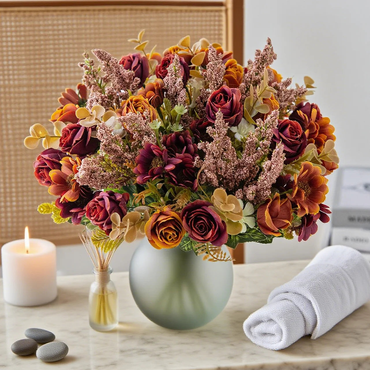 Artificial Silk Rose Bouquet | Wedding & Home Decor Flowers