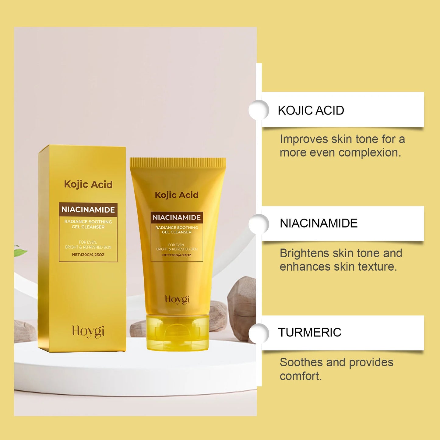 Kojic Acid & Niacinamide Face Wash – Dark Spot Brightener