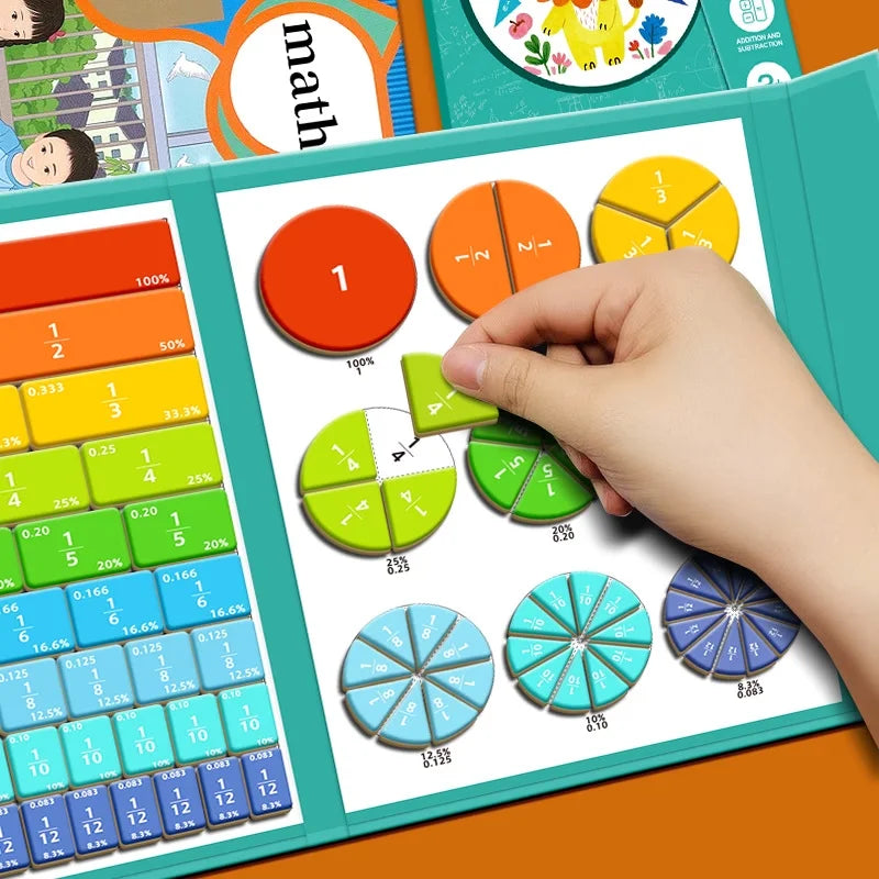 Magnetic Fraction Tiles Circles Educational Math Manipulatives