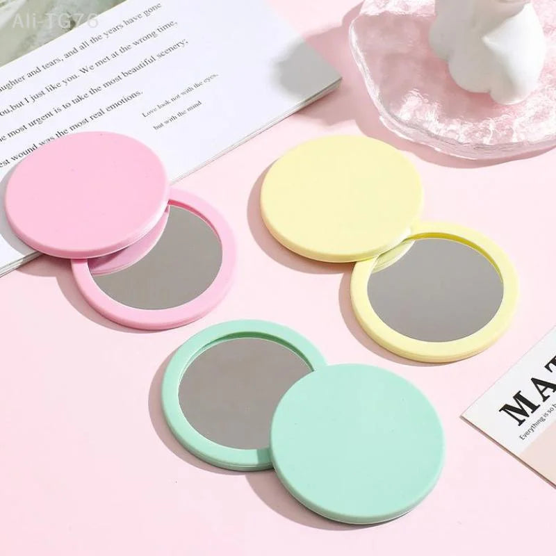 Mini Round Silicone Compact Mirror | Portable Pocket Makeup Mirror