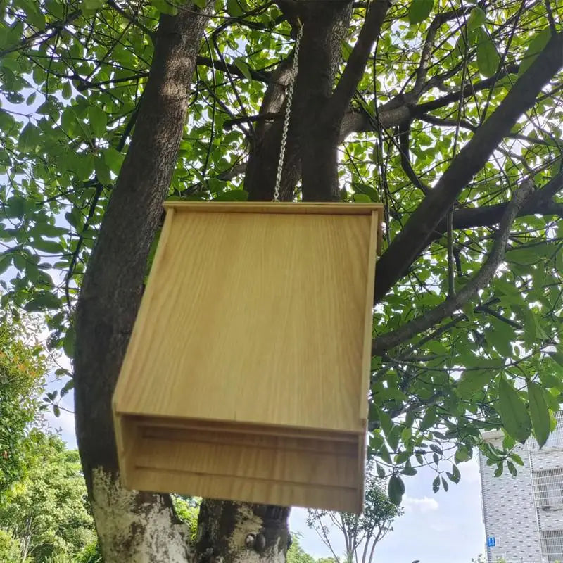 Wooden Outdoor Bat House | Bat Shelter, Nest & Habitat Box