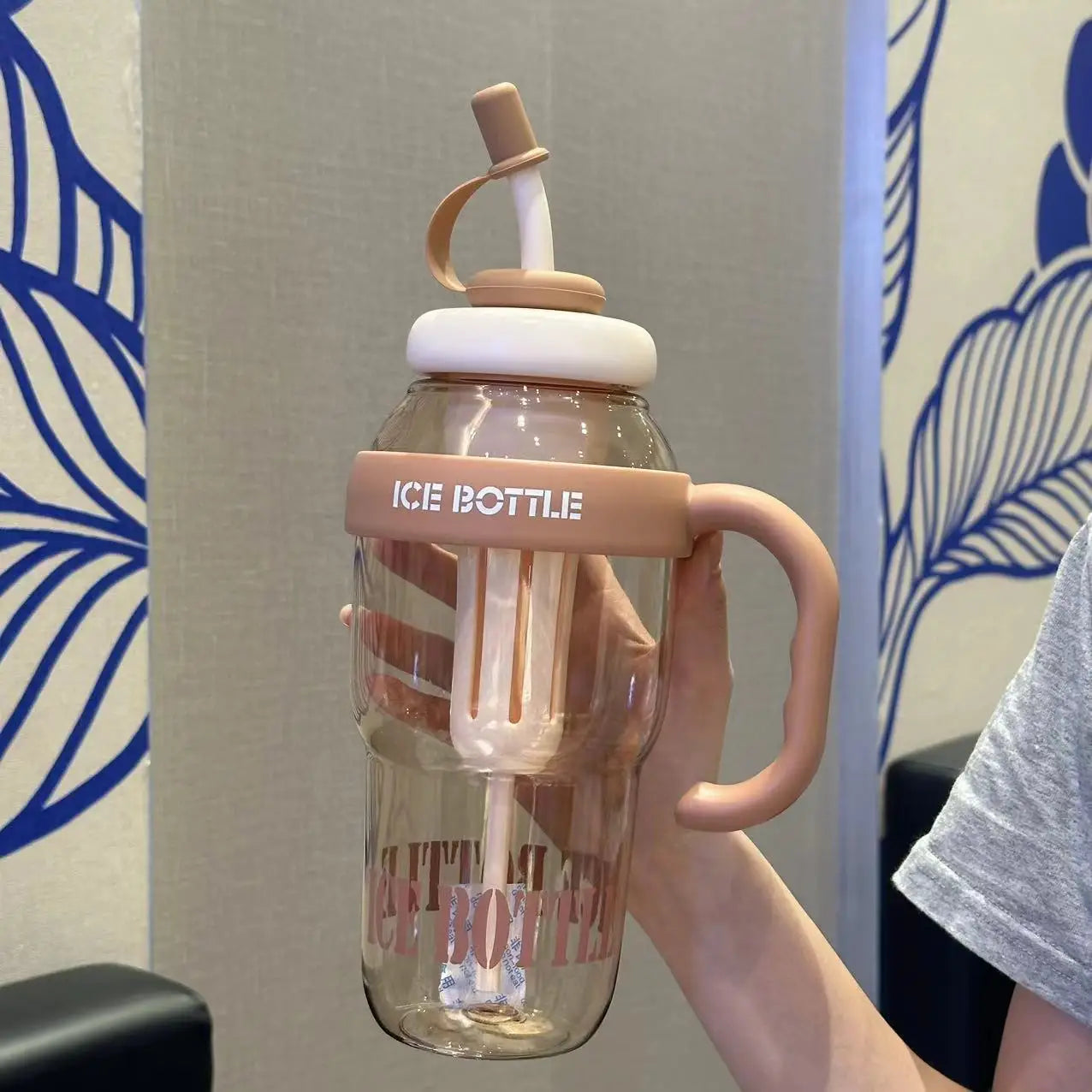 Personalized Cups With Straws High Capacity Thermos Mug Custom Drinkware For Milk Tea Beer Cute Summer Gifts Kitchen Home Use Peaceful Pleasures Health and Wellness 1300ml coffee