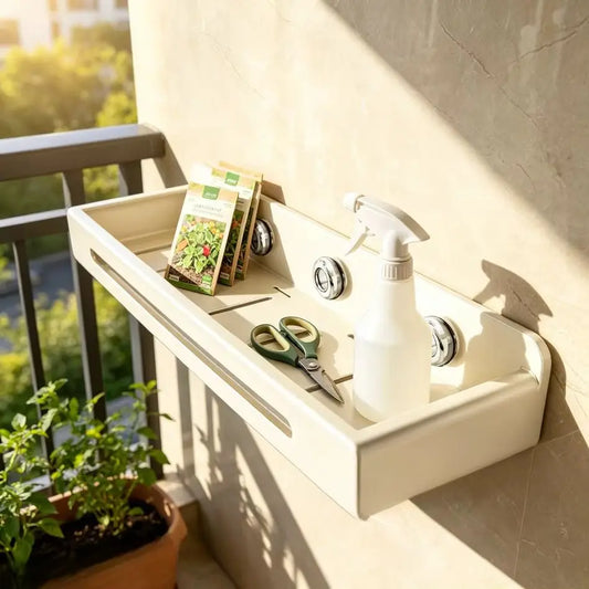 No-Drill Suction Cup Bathroom Wall Shelf & Shampoo Rack Bathroom Wall Shelf Peaceful Pleasures Health and Wellness