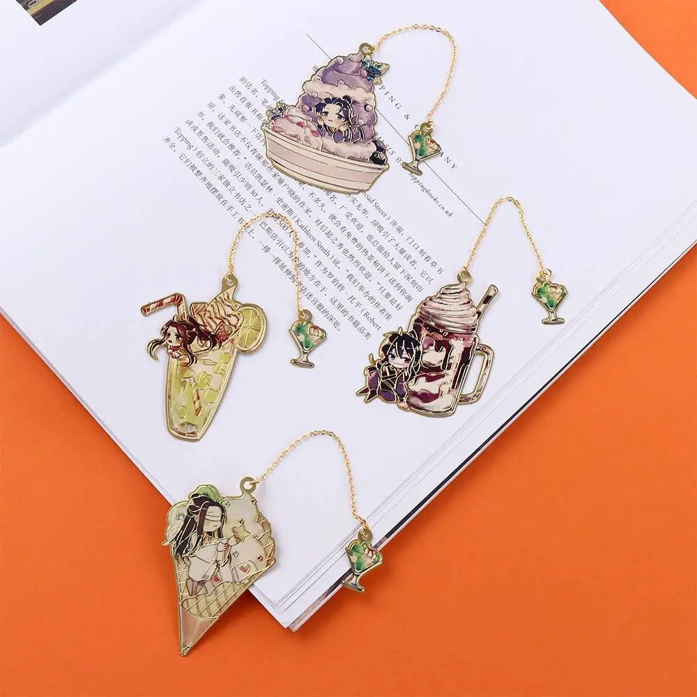 School Supply Stationery Wei Wuxian Lan Wangji Pendant Pagination Mark Mo Dao Zu Shi Bookmark Hollow Bookmark Book Markers Peaceful Pleasures Health and Wellness