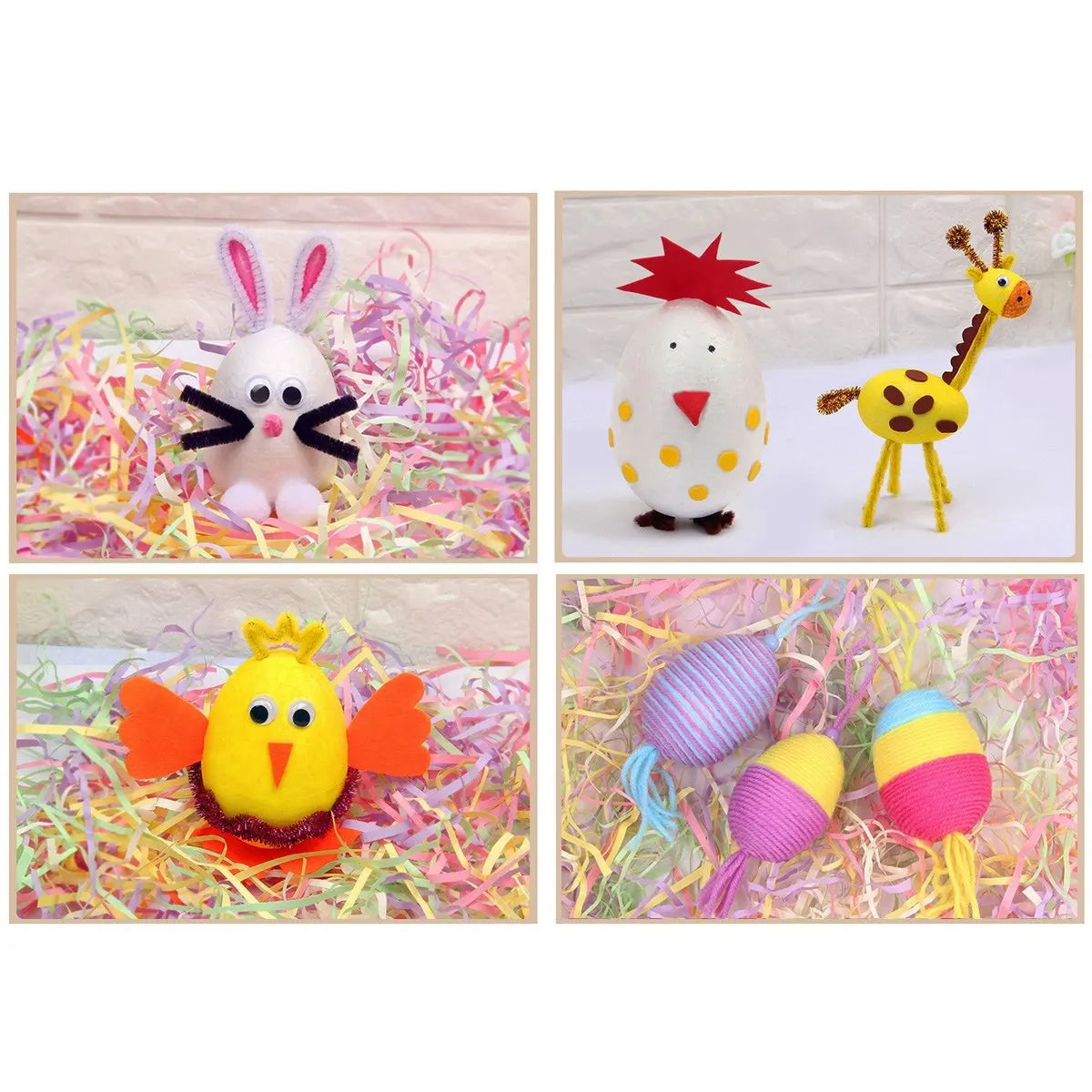 50Pcs Egg Foam White 3Cm Painting DIY Easter Craft Decoration Festival Home Use Egg Foam Painting Crafts Eggs Decoration Peaceful Pleasures Health and Wellness