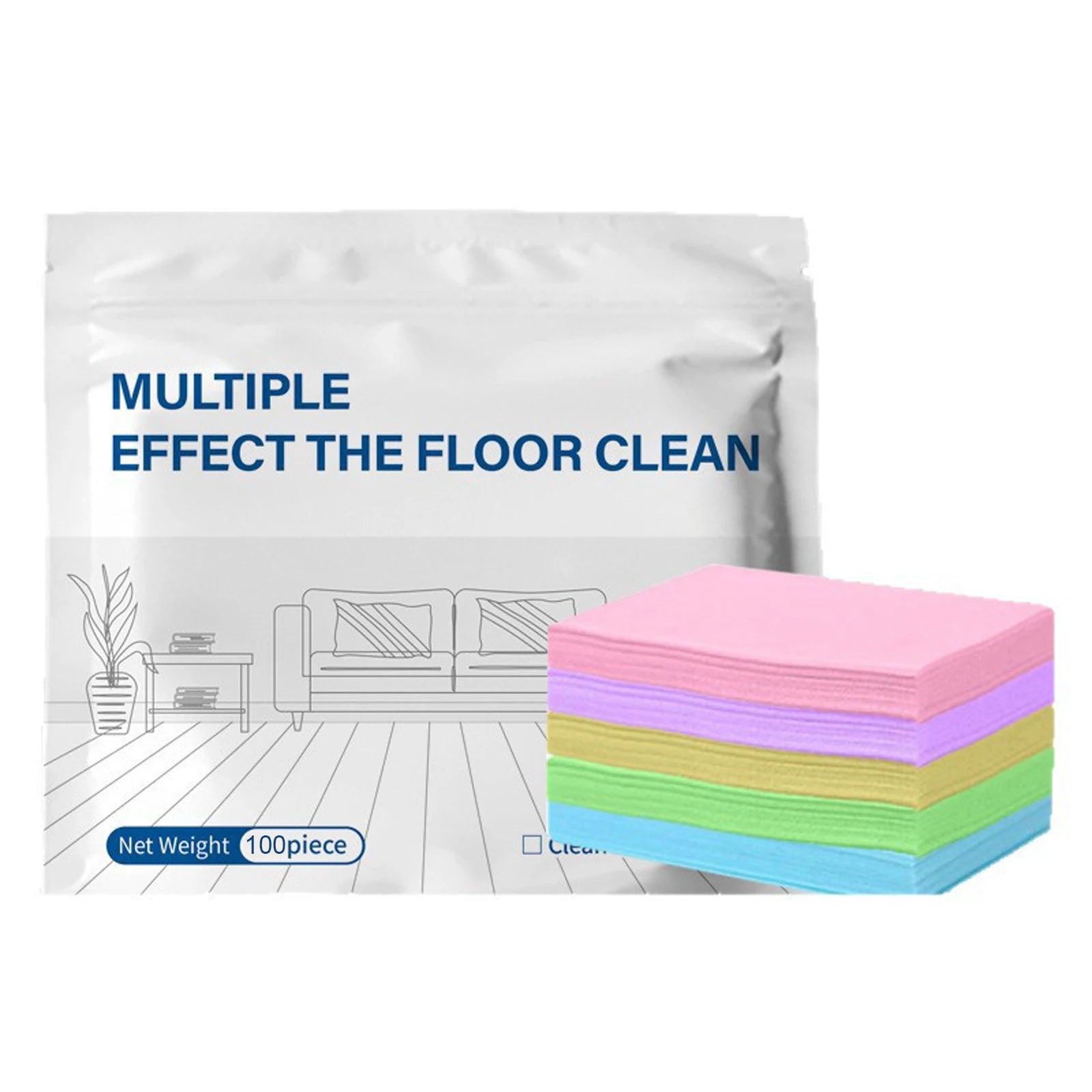 100Pcs Powerful Floor Cleaning Sheets Gentle Effection Concentrated Floor Cleaner Toilets Cleaning Tablets for Kitchen Bathroom Peaceful Pleasures Health and Wellness
