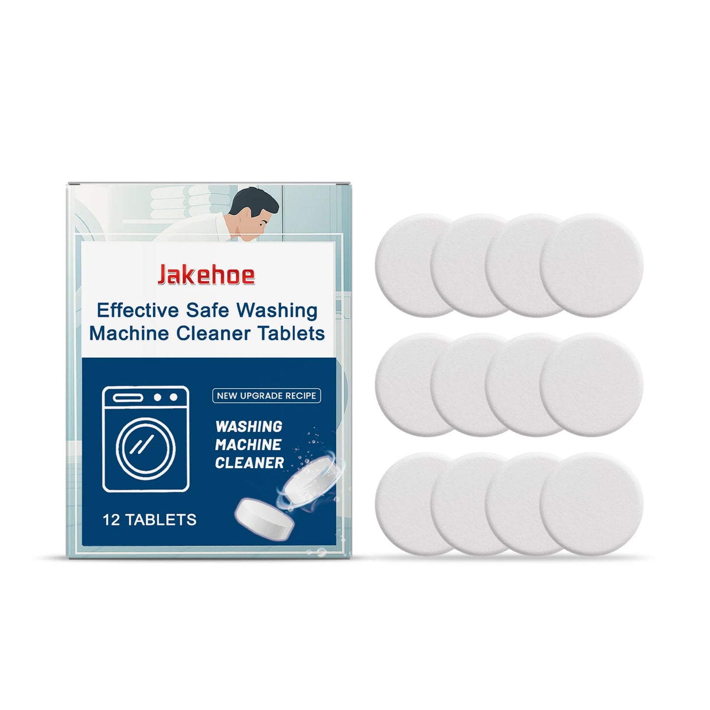 Washing Machine Cleaning Tablets Deeply Cleans Washing Machine Drum Removes Dirt&Odors Household Washing Machine CleaningTablets Peaceful Pleasures Health and Wellness 1Boxed