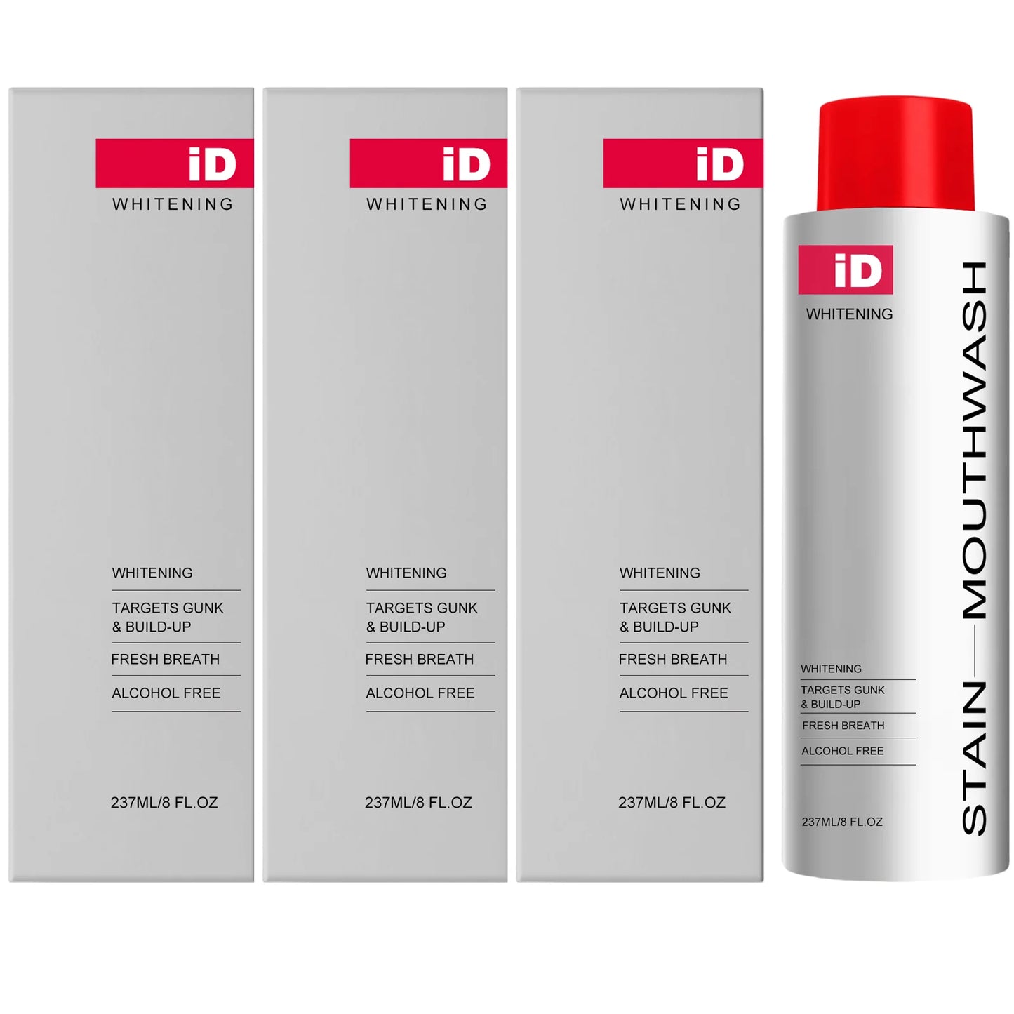 Whitening &cleaning Mouthwash Remove Food Residue Reduce Dental Plaque Eliminate Odors Freshing Breath Daily Teeth Care Solution Peaceful Pleasures Health and Wellness 3 x 237ml Boxed One Unit adults