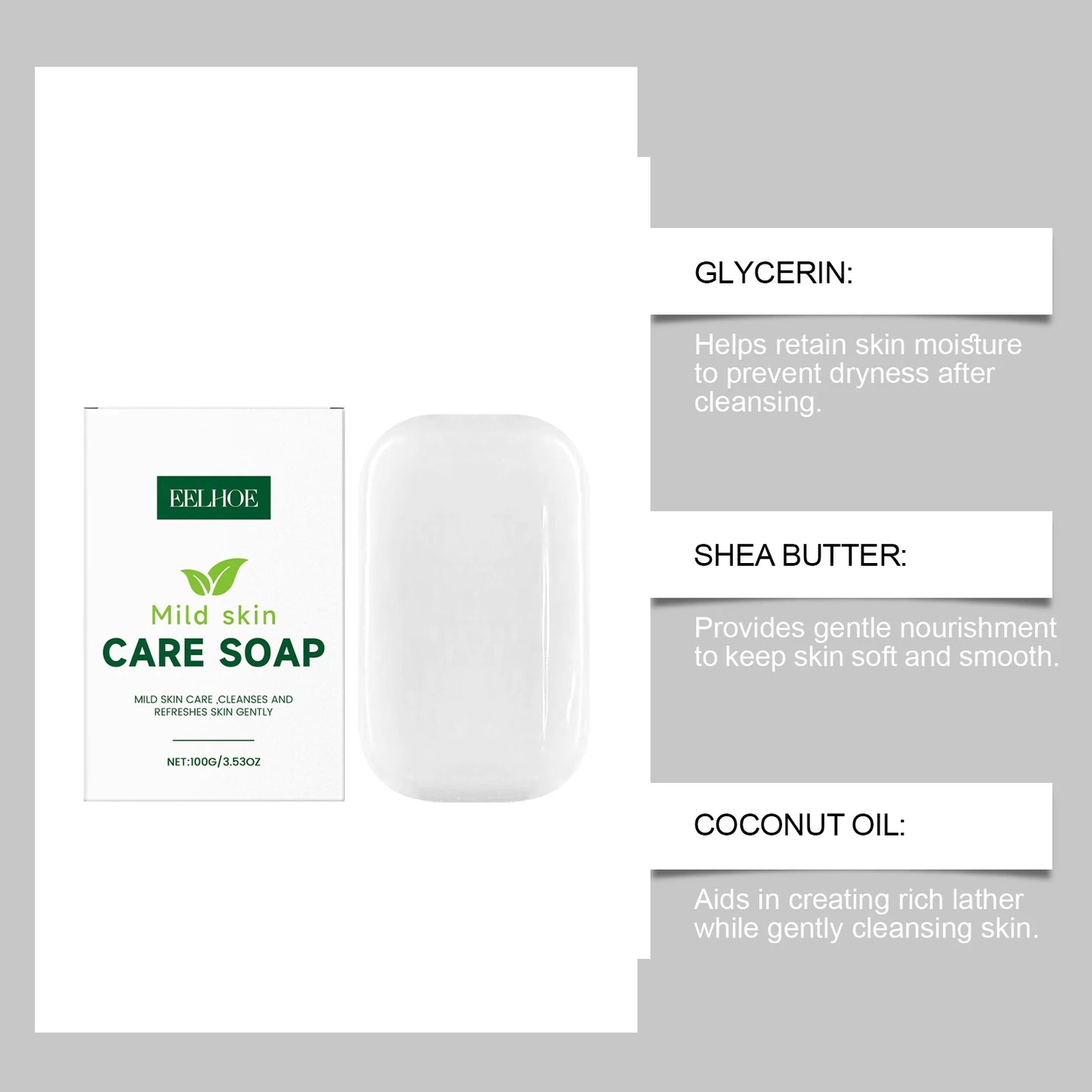 Fragrance-Free Cleansing Soap Bar for Sensitive Skin