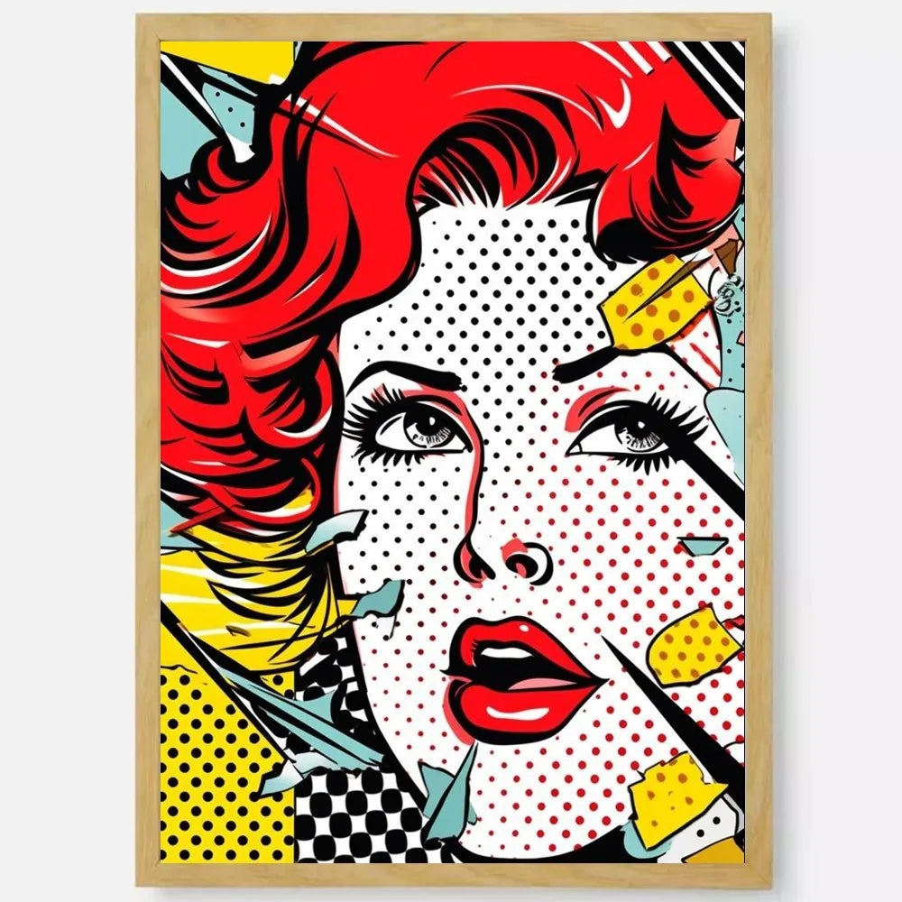 Abstract Pop Roy Lichtenstein Poster HD art sticky wall waterproof home living room bedroom bar aesthetic decoration Peaceful Pleasures Health and Wellness z2 15X20cmNoframe