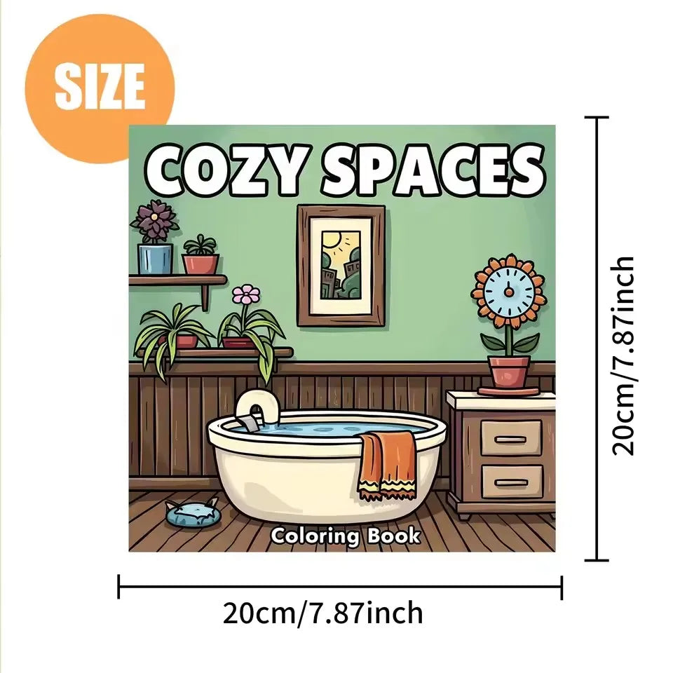 COZY SPACES Bold-easy Patterns Coloring Book Adults Cute Drawing