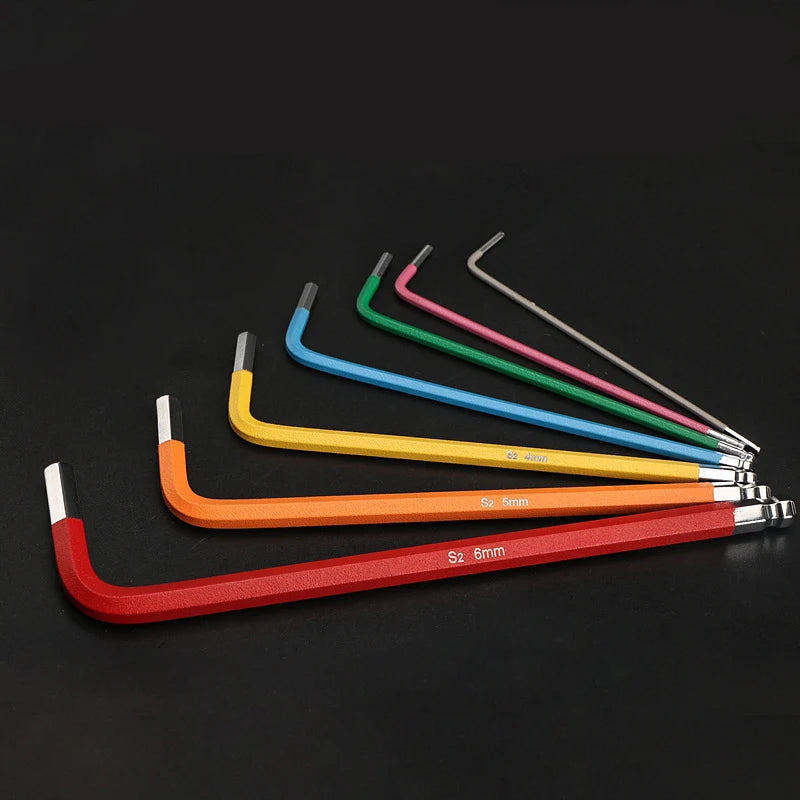 7-Piece Folding Allen Wrench Set 1.5–10mm Hex Screwdriver Kit