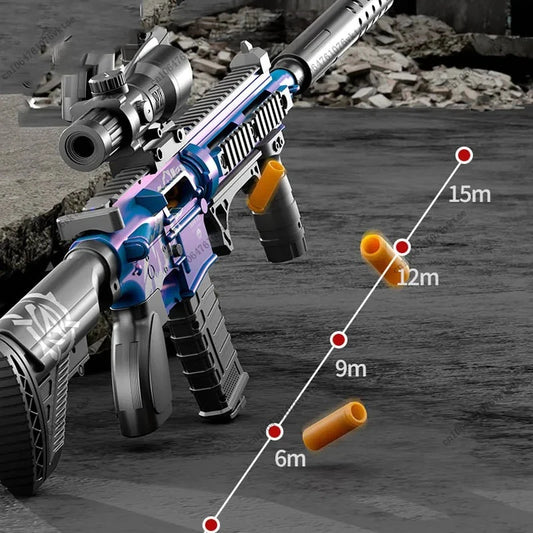 M416 Toy Gun Shell Throwing Soft Bullet Suction Cup Firing Manual Loading Children's Assault Rifle Model Boy's Toy Peaceful Pleasures Health and Wellness