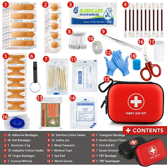 First Aid Kit Multi-purpose Emergency Medical Portable Medical Bag Outdoor Multi-functional Home Emergency edc Camping Hiking Peaceful Pleasures Health and Wellness