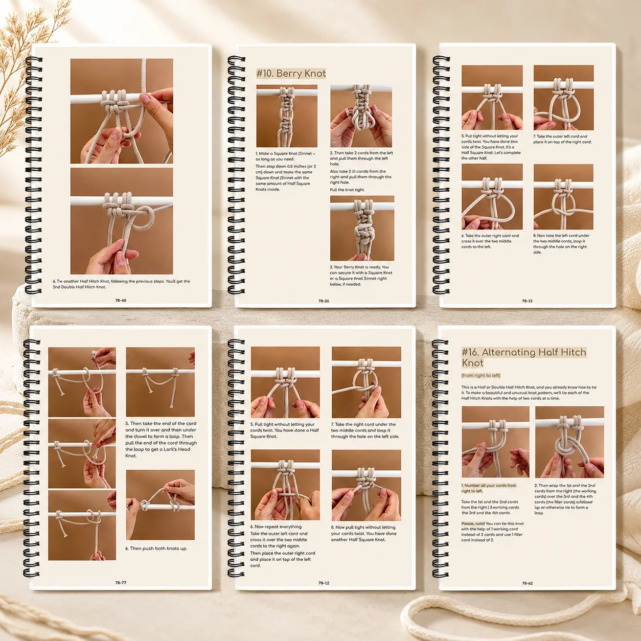 A5 Spiral Binding Manual Rope Weaving Guide Owl Wall Hanging DIY