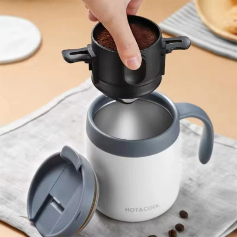 Foldable Portable Coffee Filter Coffee Maker Drip Coffee Tea Holder Reusable Paperless Pour Over Coffee Dripper Funnel brewer Peaceful Pleasures Health and Wellness