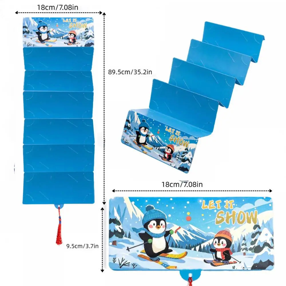 Christmas Money Holder Cards 10 Slots Storage Box Christmas Cash Holder For Neighbor Children Adults Friends Teachers Students Peaceful Pleasures Health and Wellness Blue China Mainland
