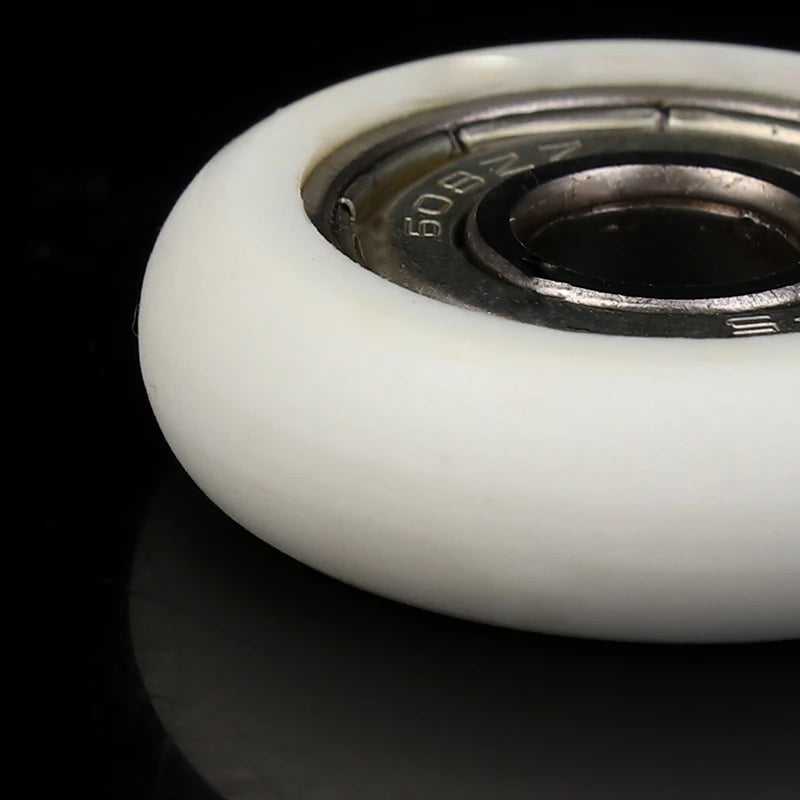 1Pc Hardware 608 ZZ 8*30*8.5mm POM Nylon Round Type Roller Wheel POM Wrapped 608ZZ Bearing Pulley Plastic Wheel Peaceful Pleasures Health and Wellness