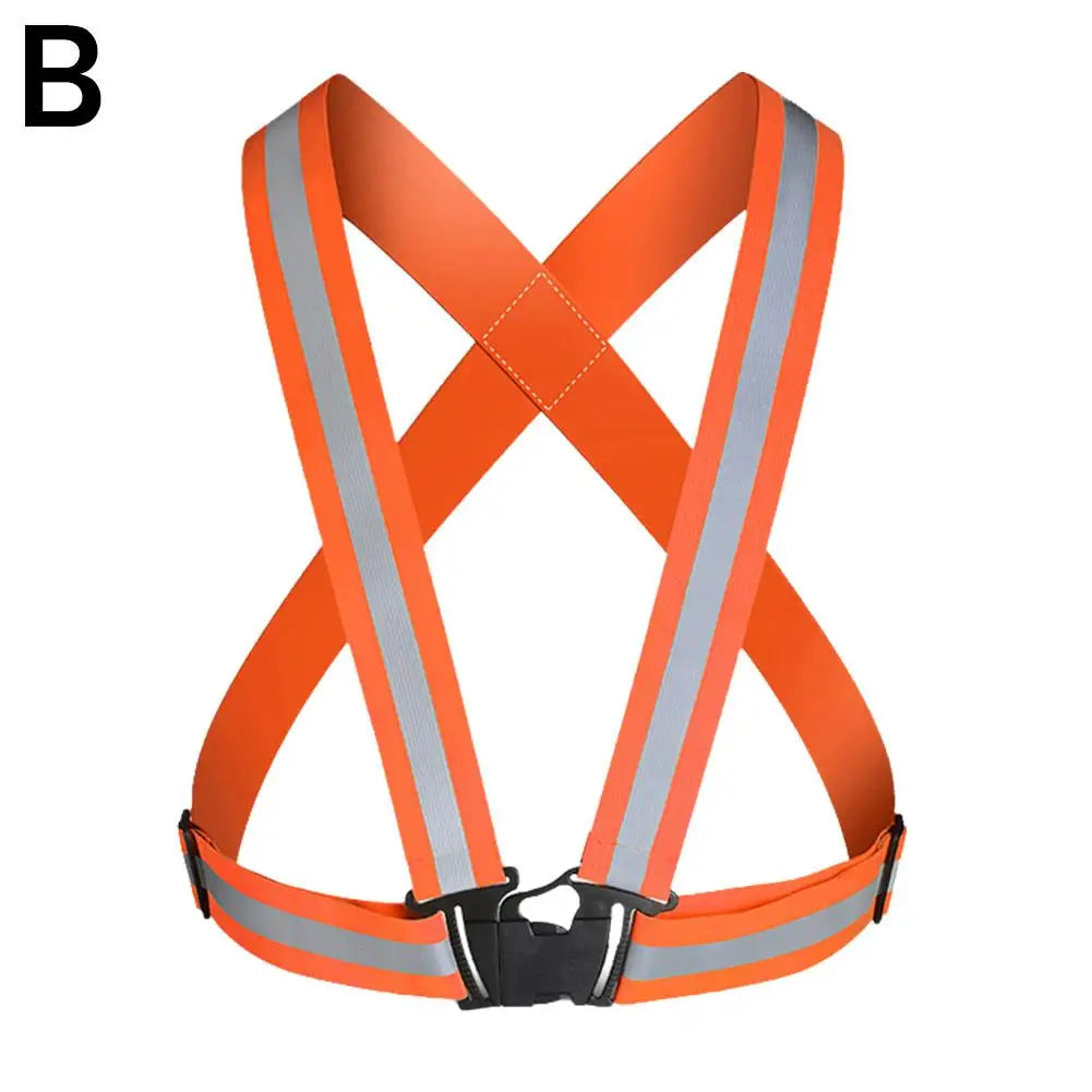 Reflective Safety Vest – Adjustable Night Running & Cycling Reflective Safety Vest Peaceful Pleasures Health and Wellness Orange
