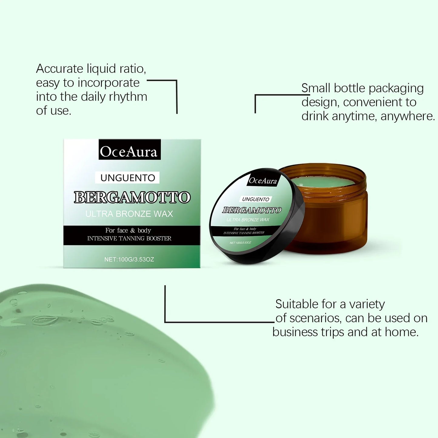 OceAura Bergamot Bronze Self-Tanner & Moisturizing Body Cream