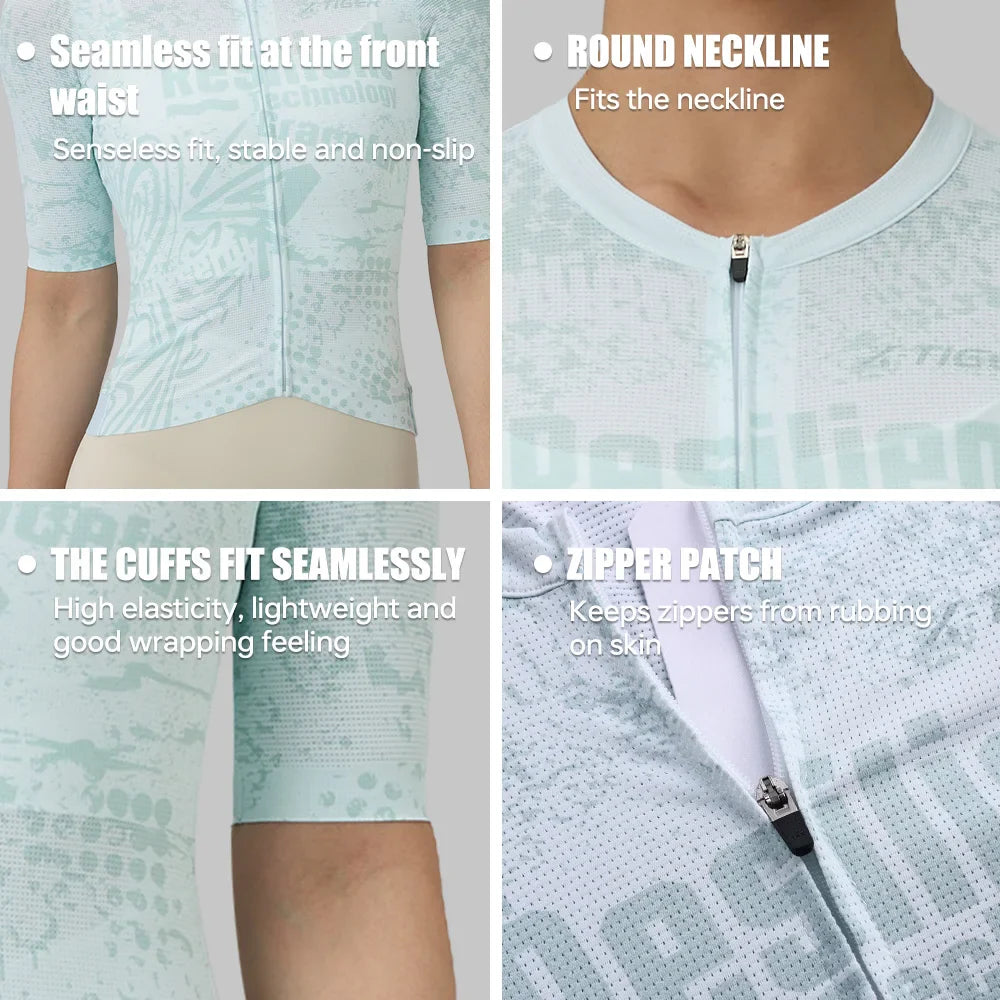 X-TIGER Women's Cycling Jersey – Short Sleeve MTB Road Bike Top