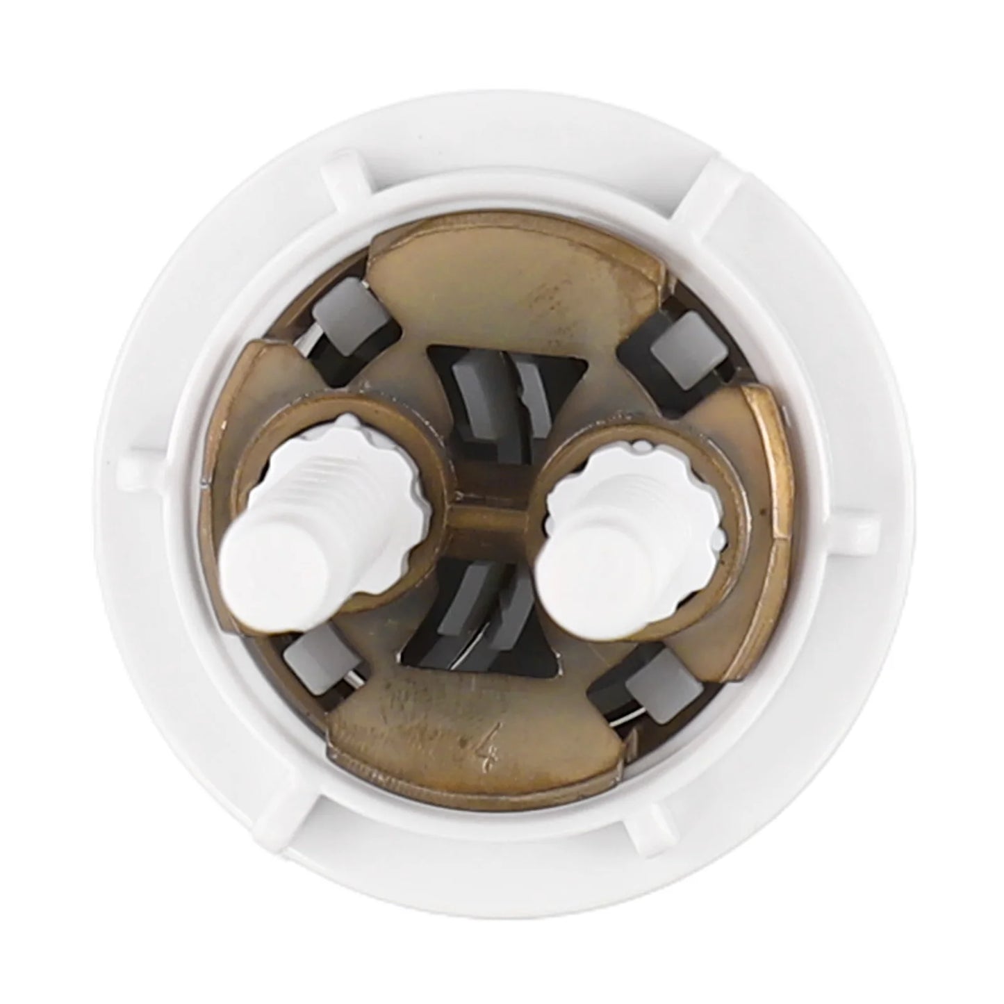 ABS Toilet Tank Round Stem Button Brushed Gold Close Coupled Flush