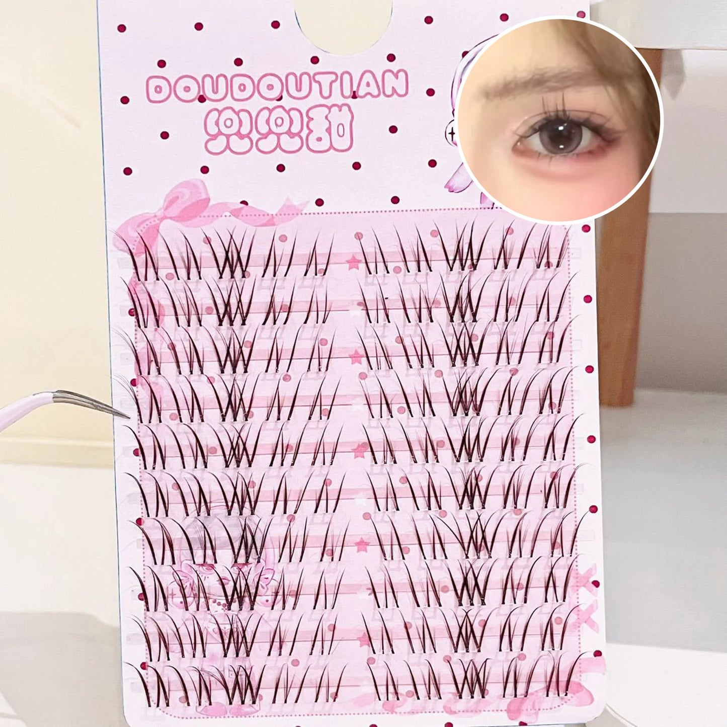 3/10 Rows Sweet Brown Wispy False Eyelashes Natural Airy Manga Style Eyelash Extension For Beginners 7-12mm Perfect Eye Makeup Peaceful Pleasures Health and Wellness