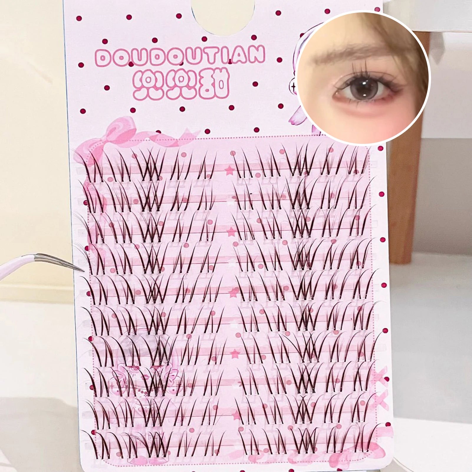3/10 Rows Sweet Brown Wispy False Eyelashes Natural Airy Manga Style Eyelash Extension For Beginners 7-12mm Perfect Eye Makeup Peaceful Pleasures Health and Wellness