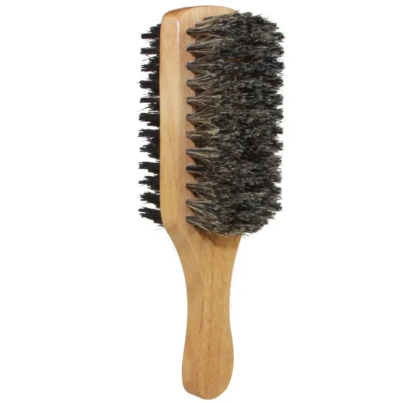 Men Boar Bristle Hair Brush Natural Wooden Wave Brush for Male, Styling Beard Hairbrush for Short,Long,Thick,Curly,Wavy Hair Peaceful Pleasures Health and Wellness M