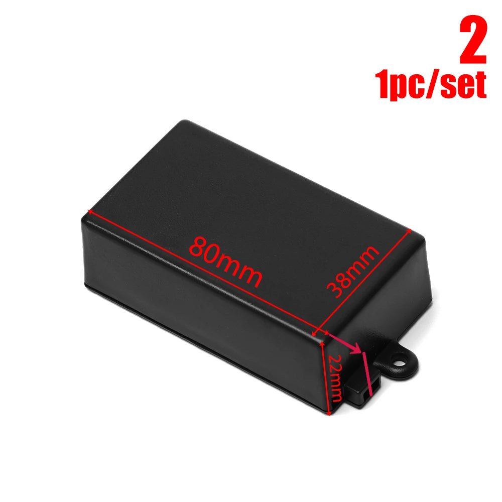 Waterproof ABS Plastic Project Box | Black Electronic Enclosure