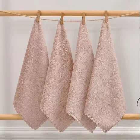 5pcs Bamboo Charcoal Dish Towel Fine Fiber Scouring Pad Kitchen Rag Dipped in Oil And Thickened to Absorb Water to Wipe Hands Peaceful Pleasures Health and Wellness 5pcs
