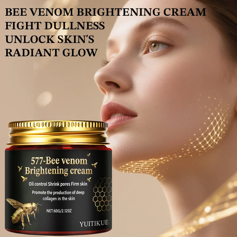 YUITIKUE 577 Bee Venom Brightening Cream 60g Oil Control, Pore Shrinking & Firming for Collagen Boost & Glowing Skin Peaceful Pleasures Health and Wellness