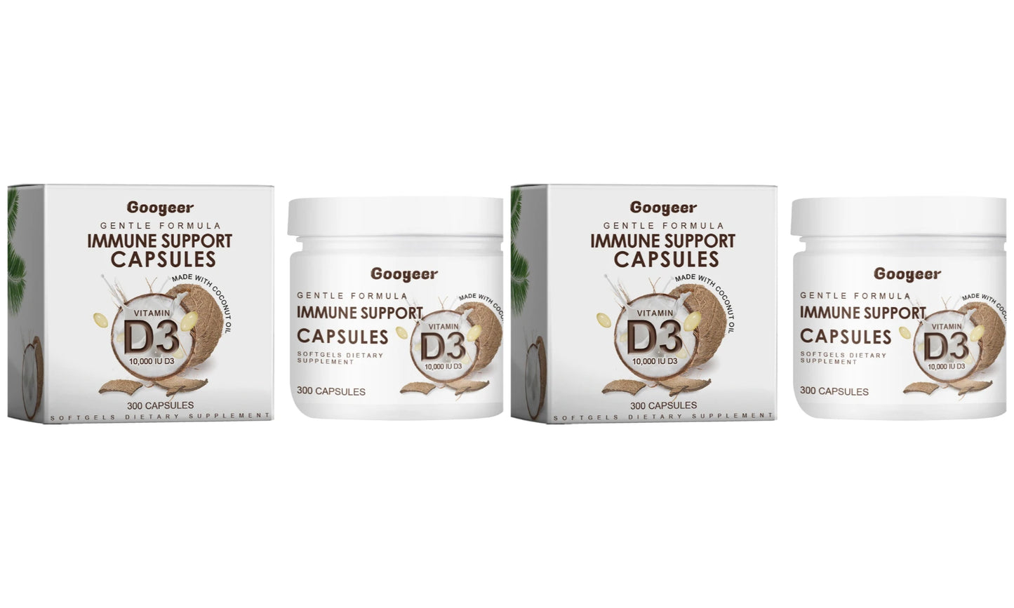 Googeer Vitamin D3 2000 IU Softgels with Coconut Oil – 300ct