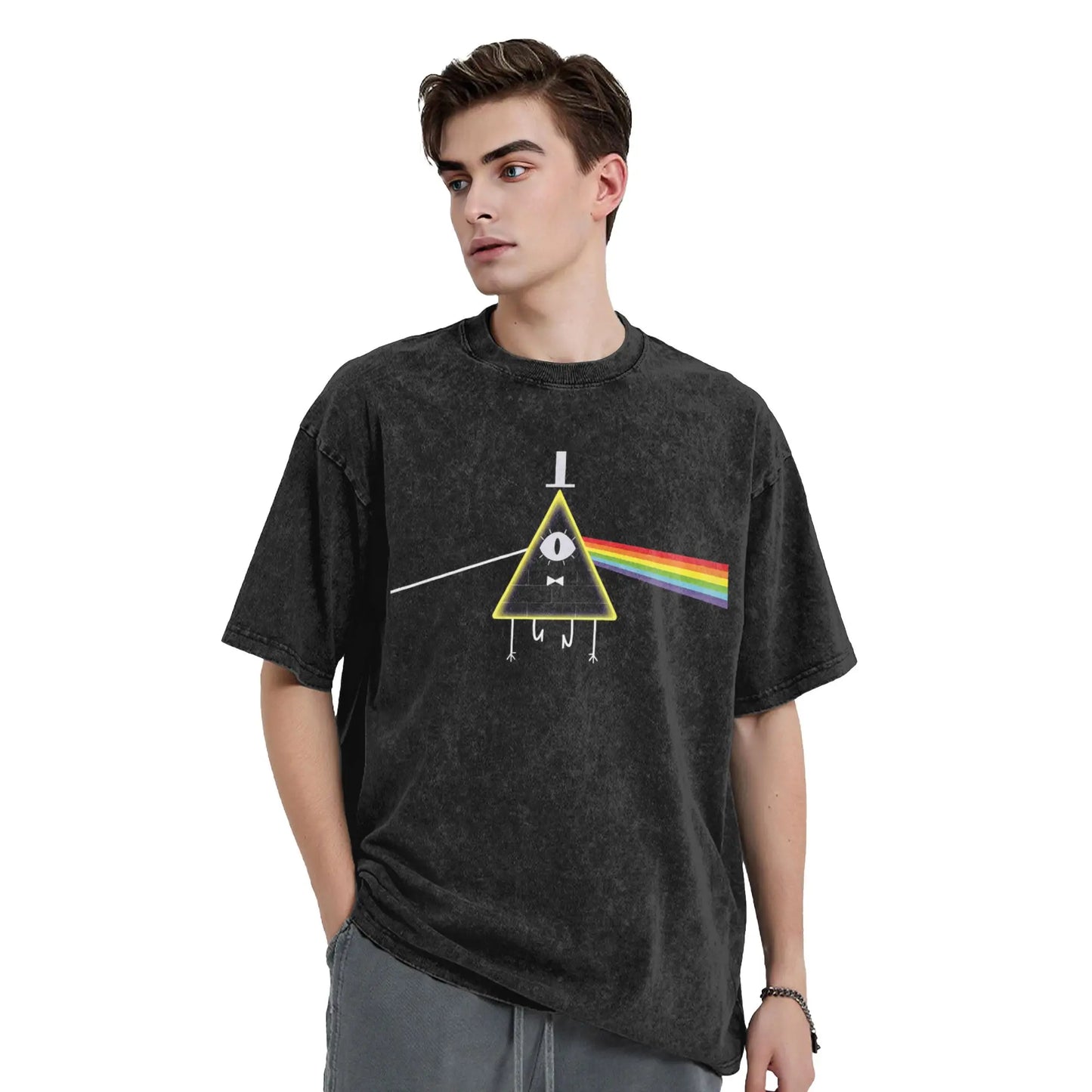 Gravity Falls T Shirt Fashion T Shirts Short-Sleeved Aesthetic Tops Summer Cotton O Neck Oversized Top Tees Peaceful Pleasures Health and Wellness