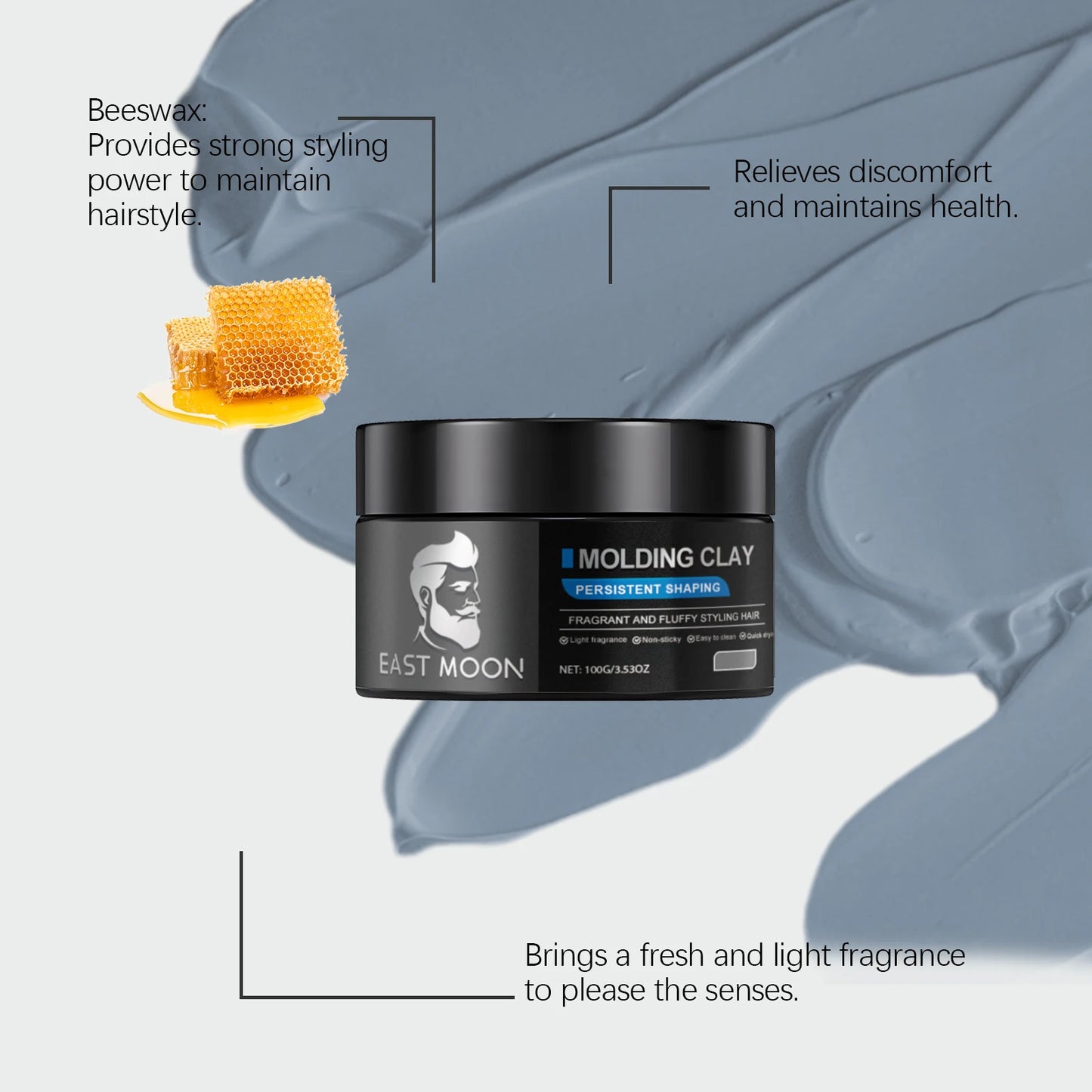 Men's Silver Hair Wax – Strong Hold, Color & Shine