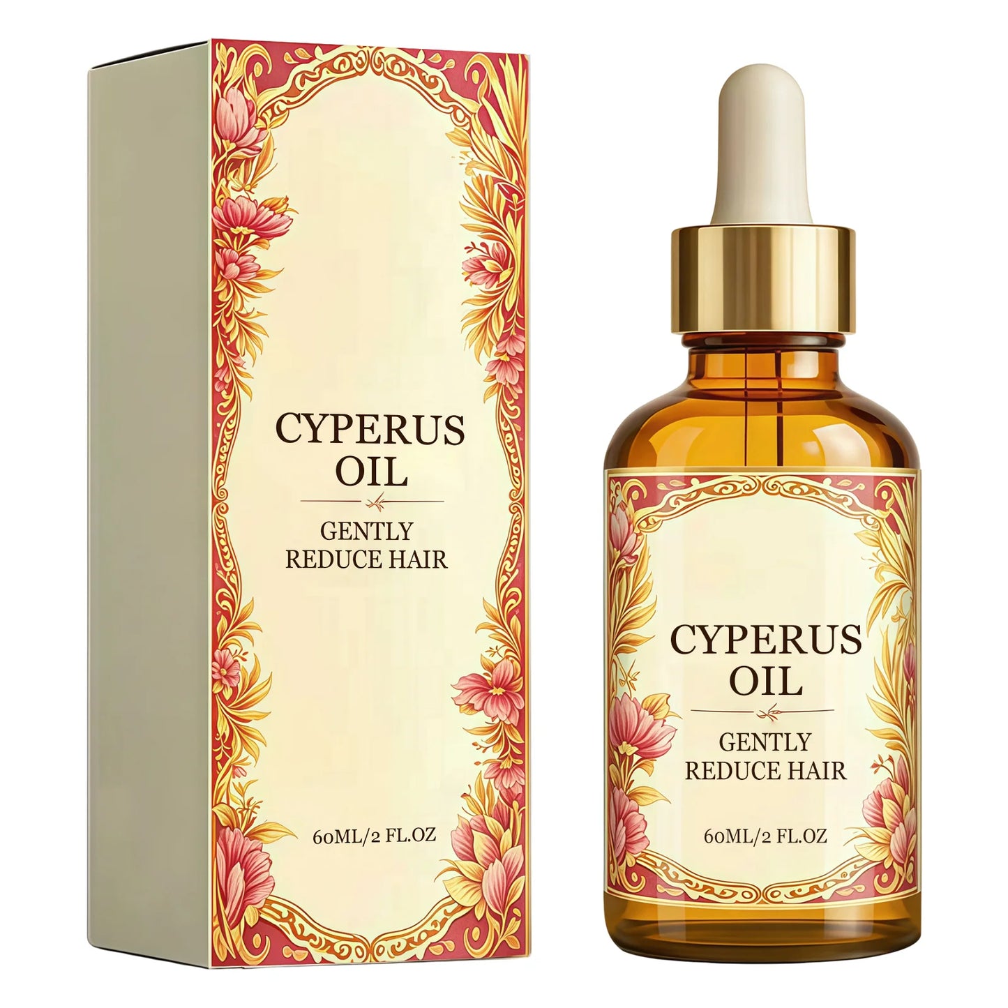 Cyperus Rotundus Oil Hair Growth Inhibitor Hair Removal Soft Smooth Repair Barrier Deep Hydration Moisturizes After Shave Oil Peaceful Pleasures Health and Wellness 60ml boxed