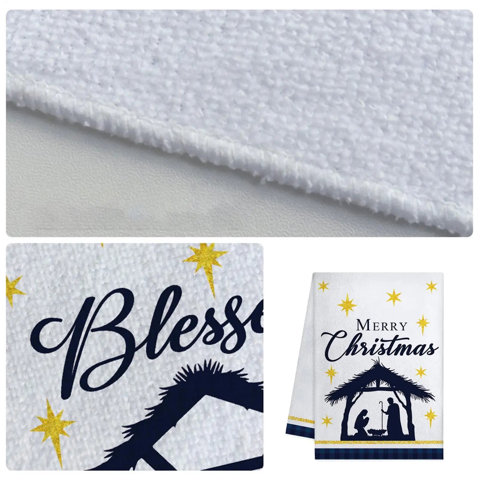 Holiday Towels Nativity Festive Cloth Dry Hand Conveniently Towel For Home Family Festival Daily Decoration Holiday Women Men Peaceful Pleasures Health and Wellness