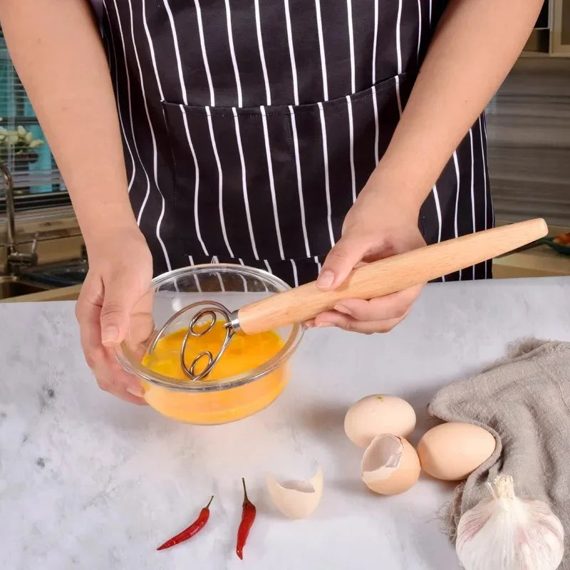 Danish Dough Whisk – Stainless Steel Handheld Pastry Mixer