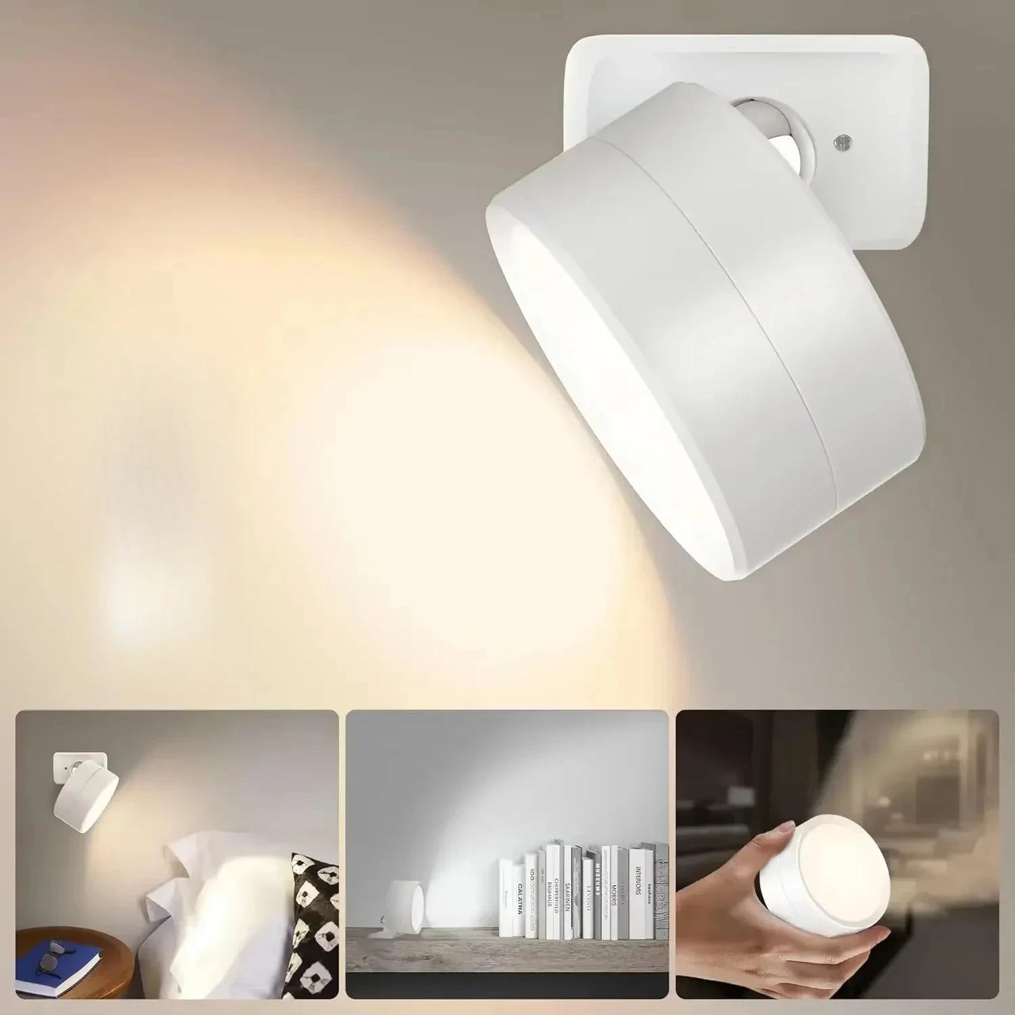 RTONTR Dimmable LED Wall Light | USB Rechargeable Remote