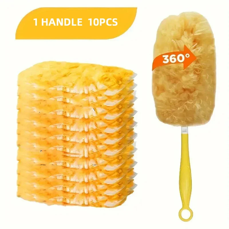 360° Electrostatic Microfiber Feather Duster – Cobweb & Dust Remover