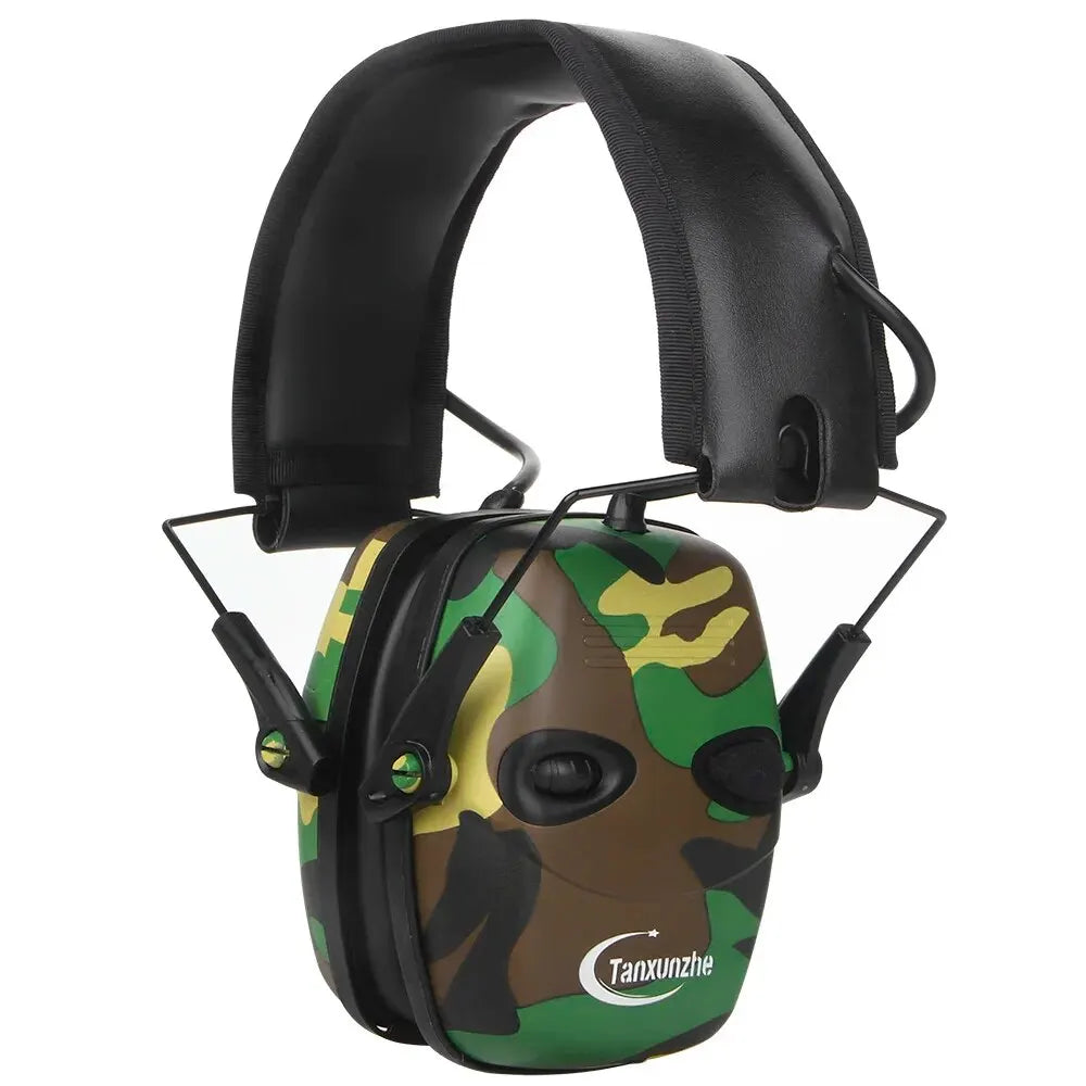 Tactical Electronic Shooting Earmuff Case Anti-noise Headphone Sound Amplification Hearing Protection Headset Foldable Earmuffs Peaceful Pleasures Health and Wellness Camouflage