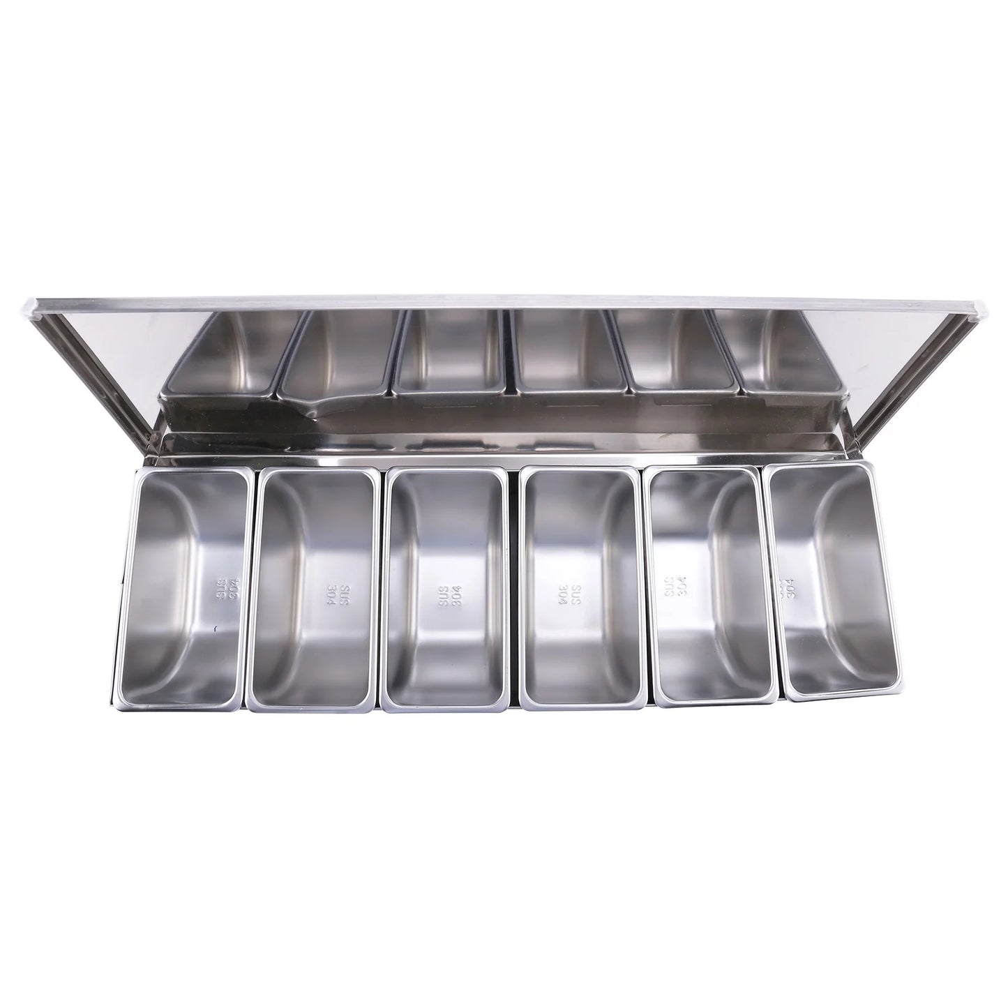 A36T-Stainless Steel Seasoning Box Restaurant Chef Seasoning Box With Lid Storage Box Household Seasoning Tank Peaceful Pleasures Health and Wellness