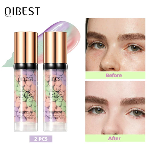 QiBest 2-Pack Liquid Concealer & Face Primer – Brightening Liquid Concealer Primer Oasis Select 2PCS Concealer