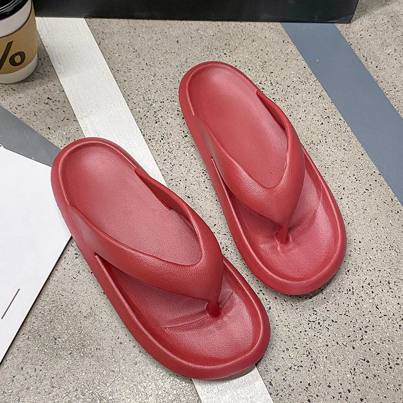 Women's Candy Color EVA Flip Flops – Soft Non-Slip Beach Slides