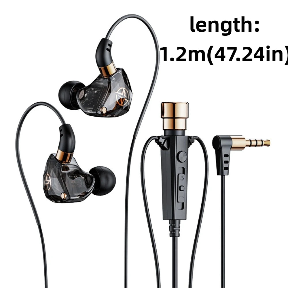 Dynamic Wired Earphone 3.5mm with Mic in Ear Earphones Noise Cancelling HiFi Stereo Wired Headset Phone/tablet/laptop Peaceful Pleasures Health and Wellness