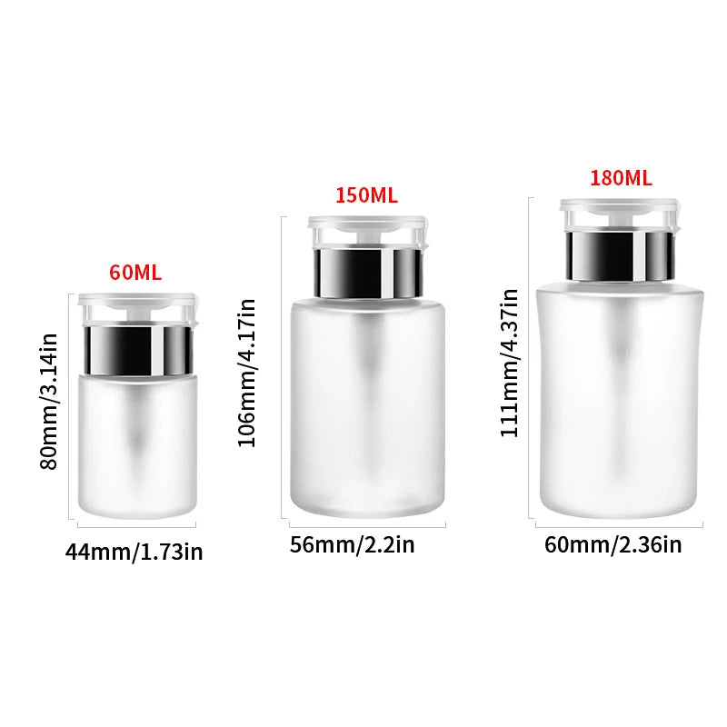 60/150/180/250ml Empty Pump Dispenser Liquid UV Gel Polish Nail Art Polish Clean Bottle Polish Cleanser Remover Bottle Peaceful Pleasures Health and Wellness