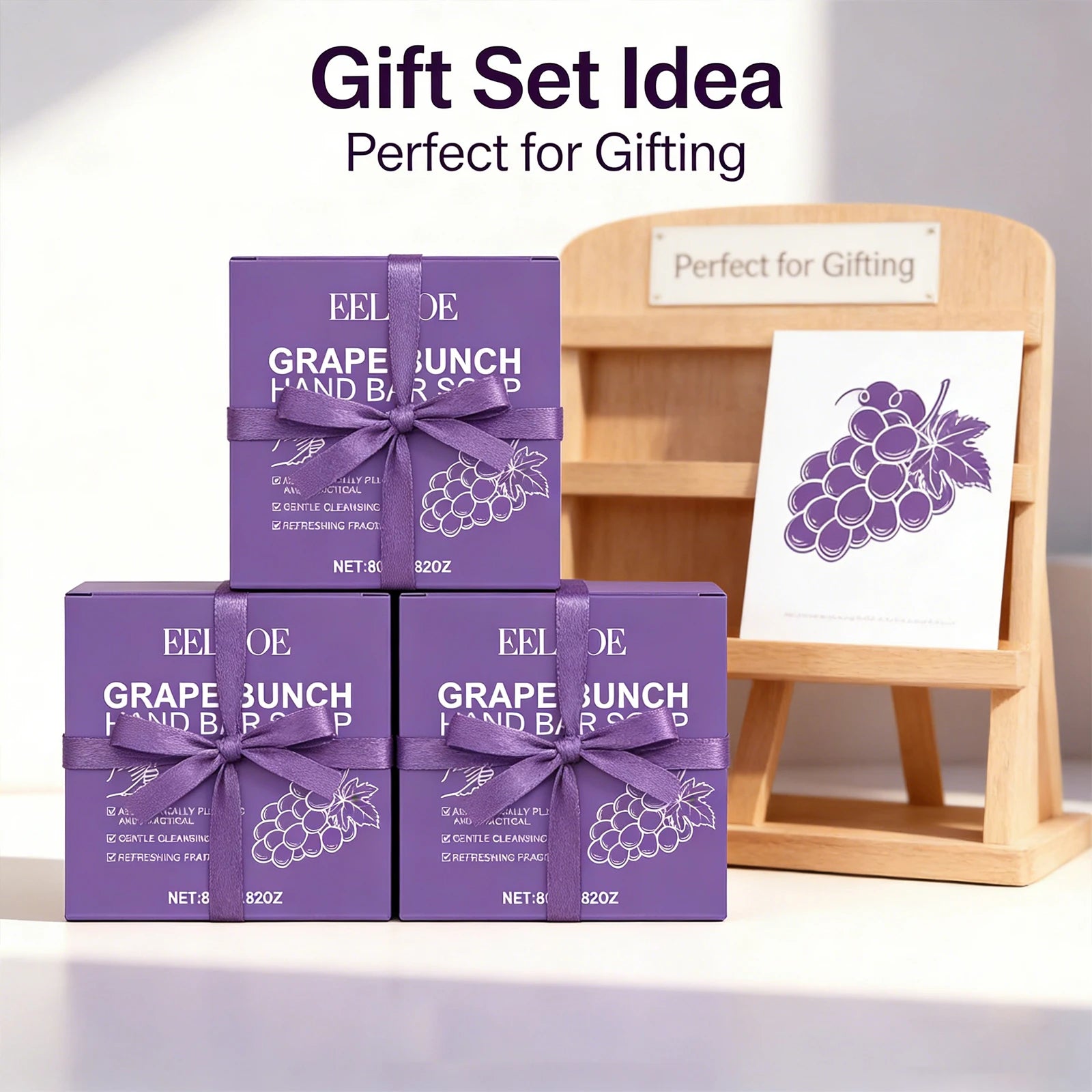 Grape Skewer Soap Gently Effectively Remove Dead Skin Cleaning Dirt Softening Skin Refreshing Grape Fragrance Hand Cleaning Soap Peaceful Pleasures Health and Wellness