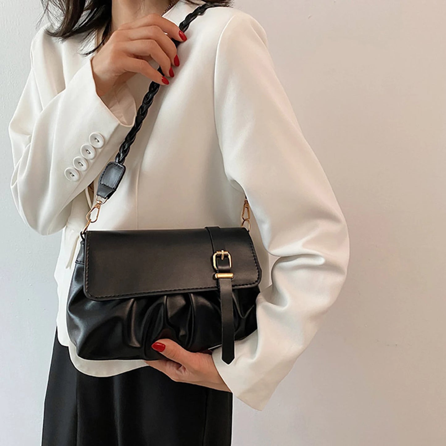 Female Fashion Crossbody Bag Versatile Temperament Lightweight Handbags Exquisite Gift for Girls Birthday Peaceful Pleasures Health and Wellness