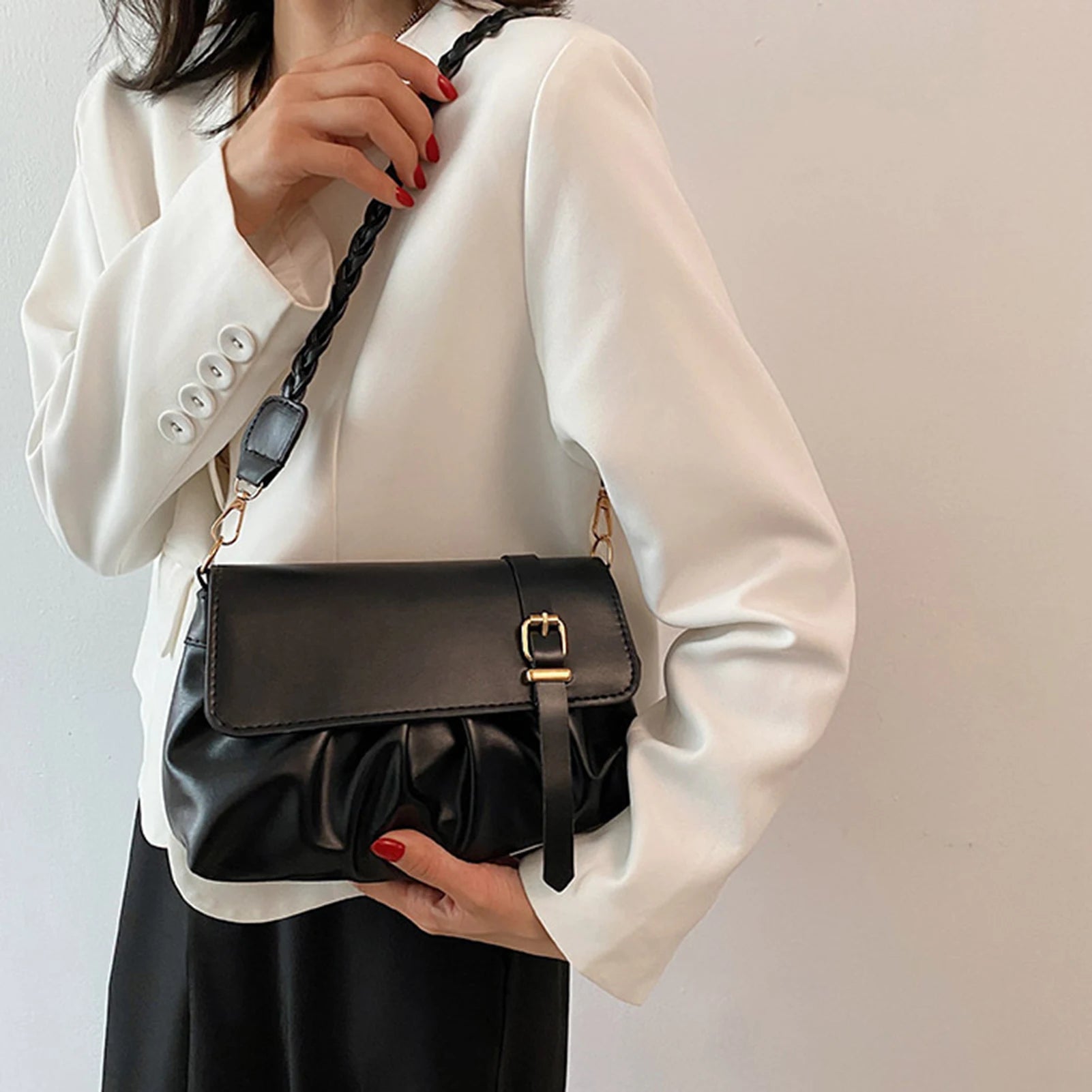 Female Fashion Crossbody Bag Versatile Temperament Lightweight Handbags Exquisite Gift for Girls Birthday Peaceful Pleasures Health and Wellness