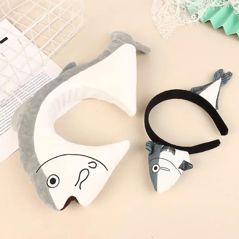 Cute Plush Fish Hair Hoop – Girls' Wash Face Headband